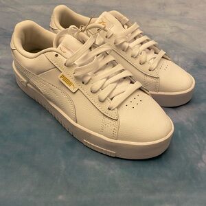 PUMA Classic White Leather Sneakers WOMENS